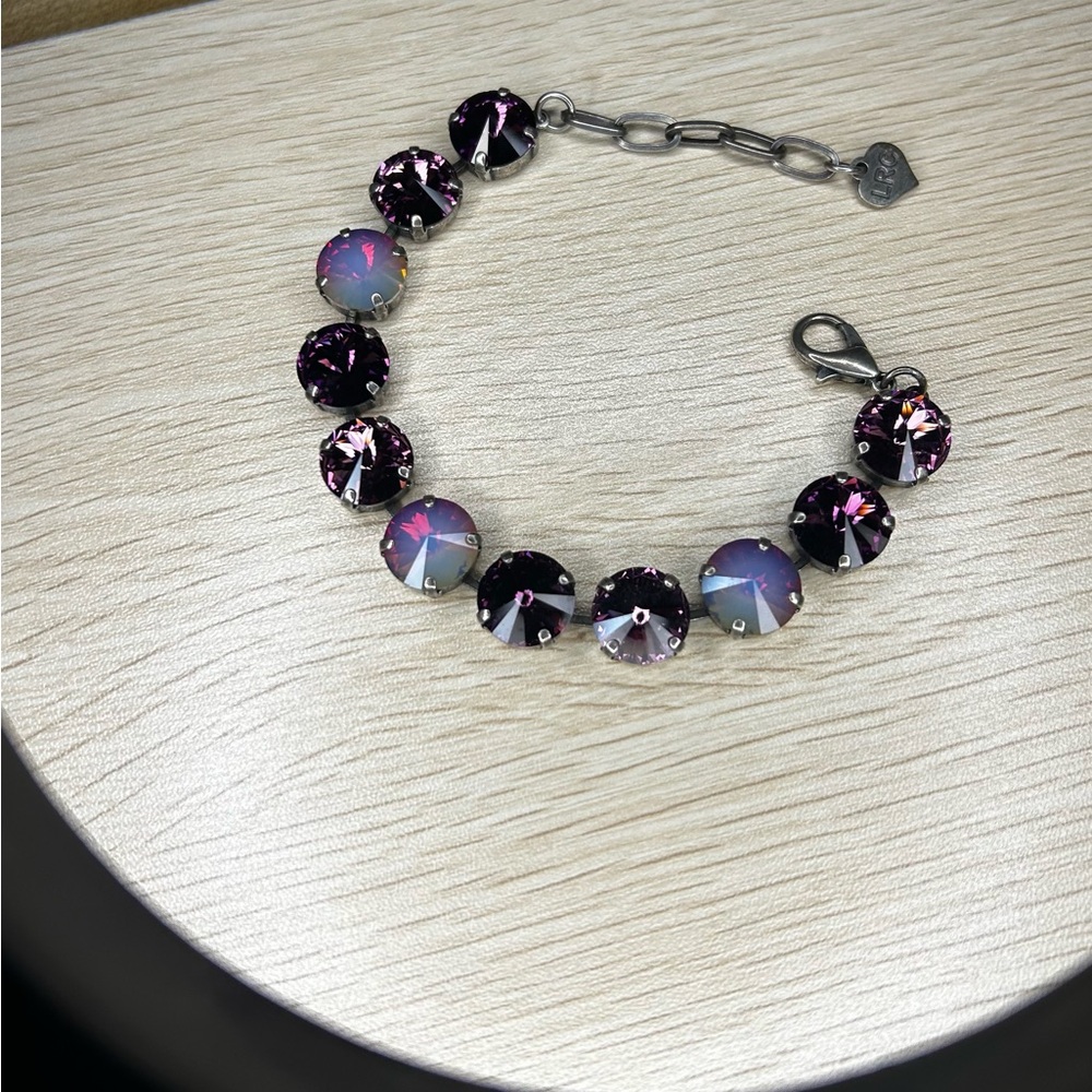Elegant Purple and Silver Bracelet